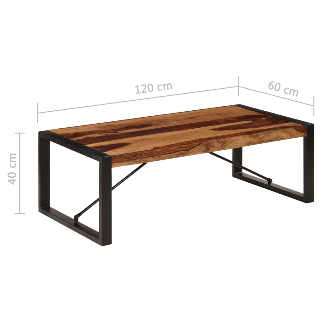 Industrial Rectangle Coffee Table 47.2"x23.6"x15.7" Solid Sheesham Wood L54320