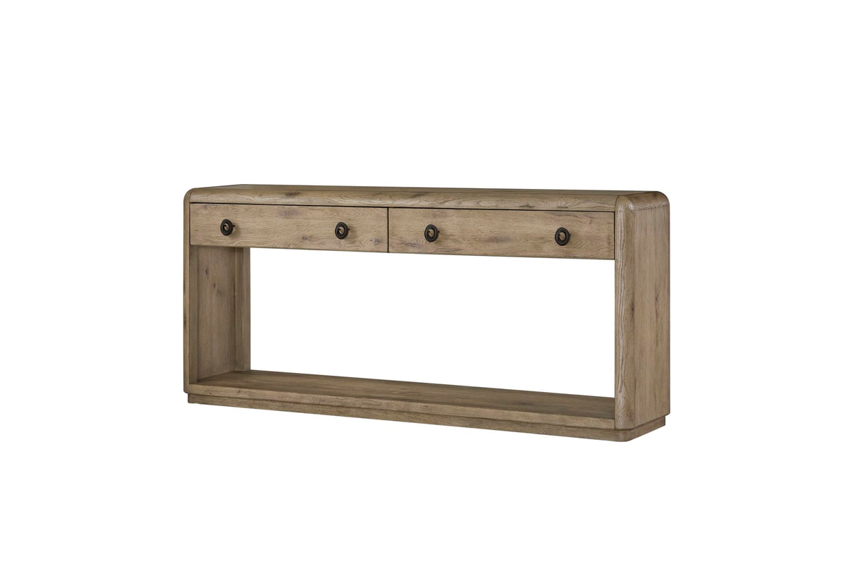 Oak Console Table with Drawers and Storage H966