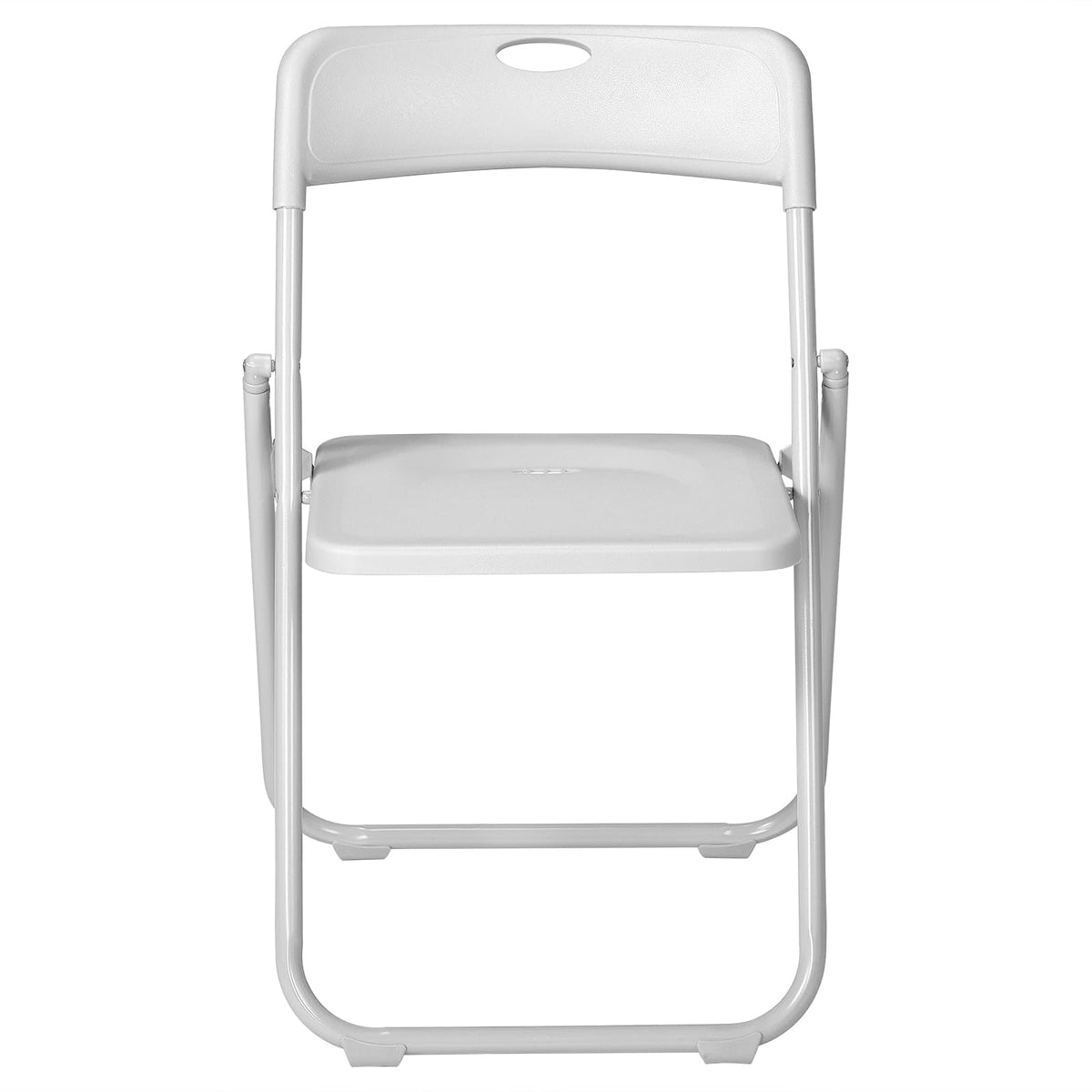 White Plastic Folding Chairs, 10 Pack Steel Frame T788