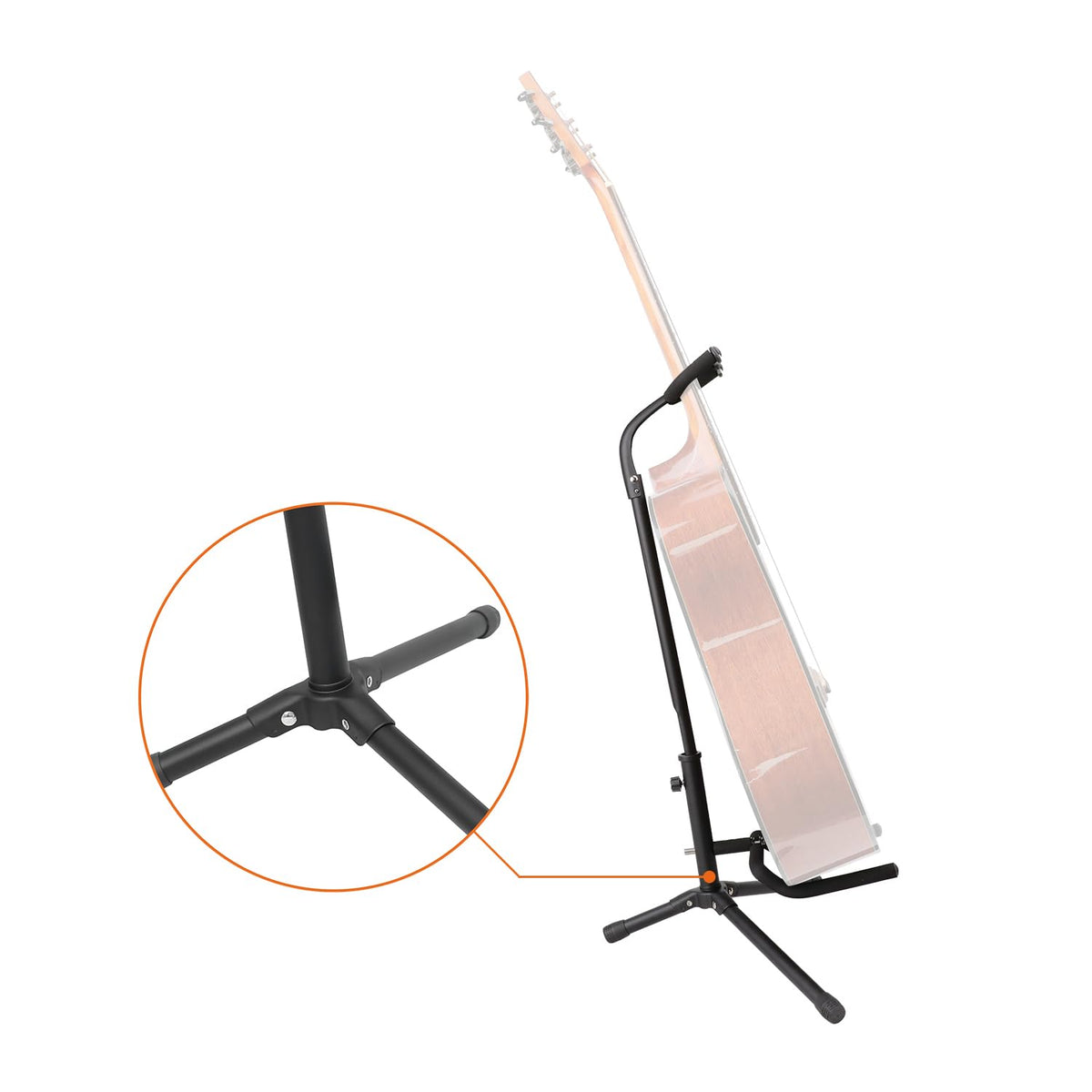 Black Height Adjustable Foldable Guitar Stand S896