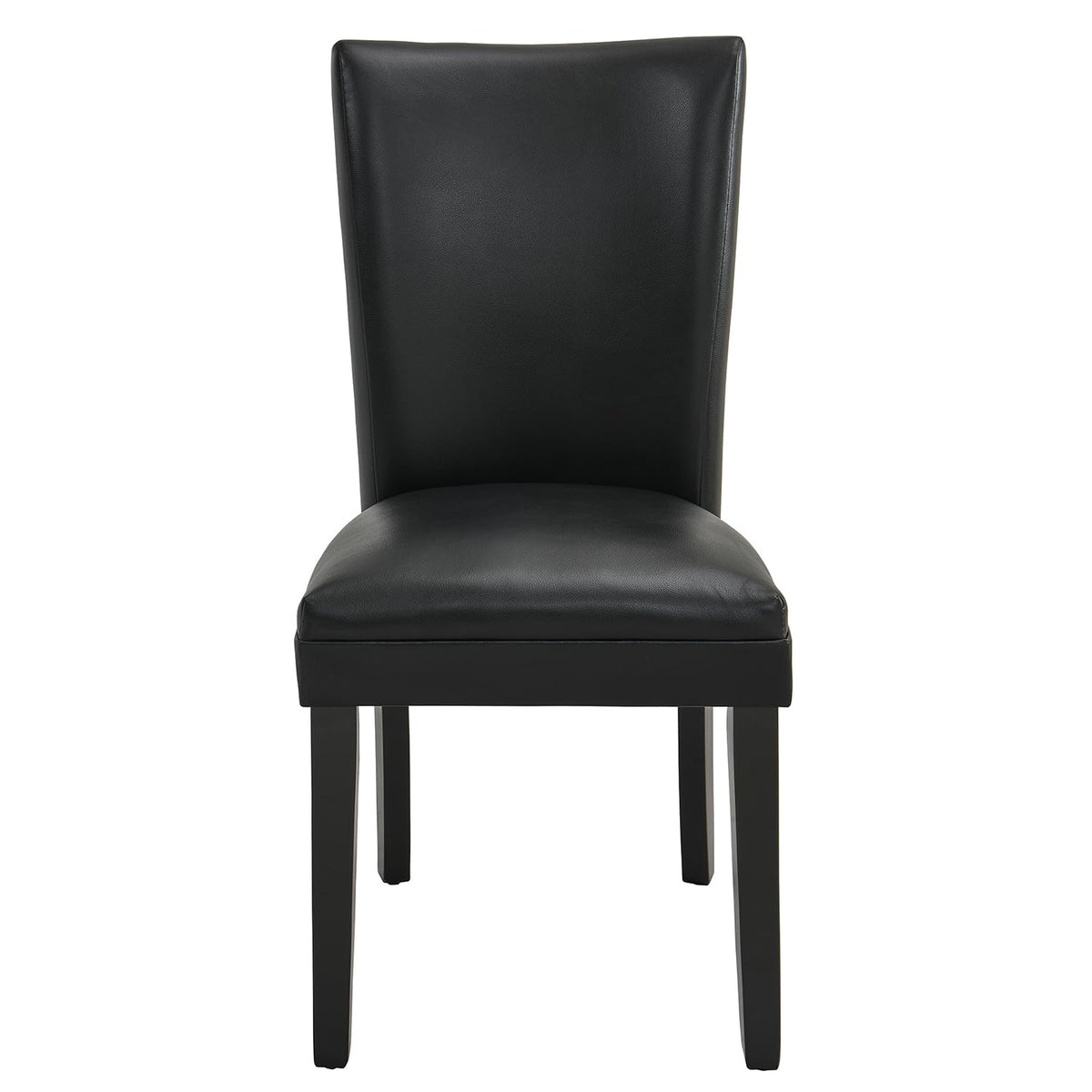 Set of 2 Black Faux Leather Dining Chairs G4663