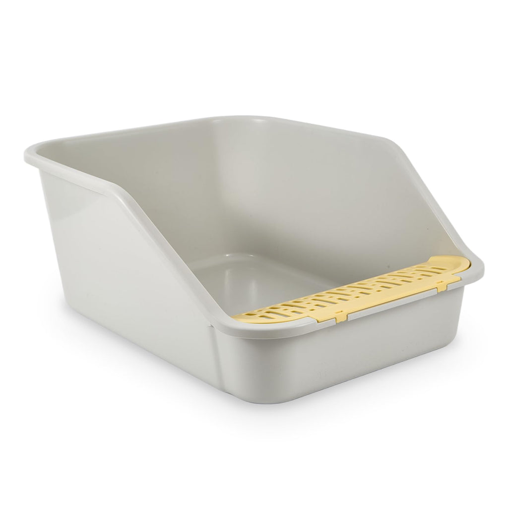 High Sides Open Top Cat Litter Box with Low Entry W29923