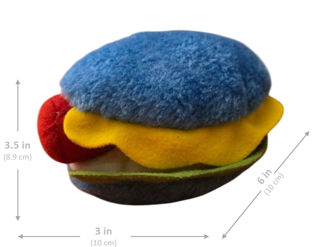 Hot Dog and Hamburger Plush Dog Chew Toy 2 Pack G94028