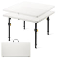 Folding Card Table 2 Heights 34" Square Plastic T964263