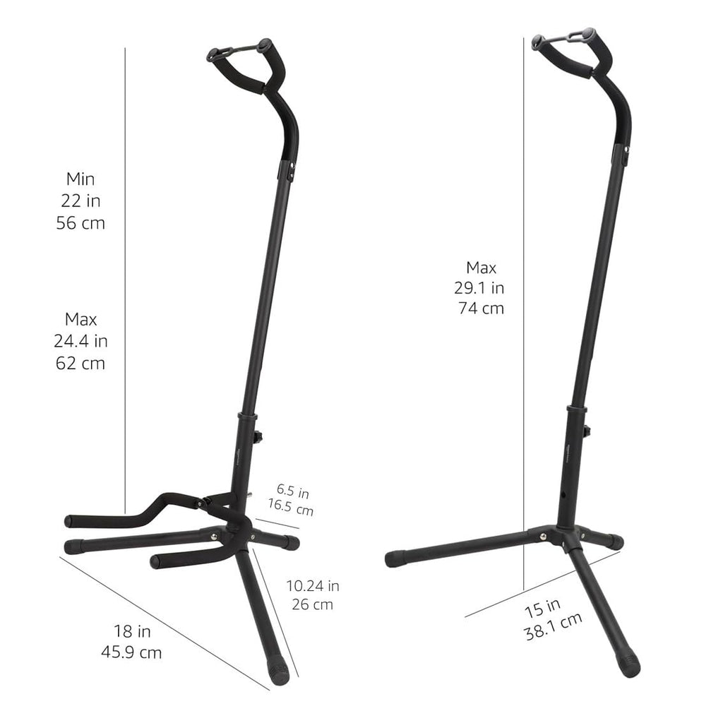 Black Height Adjustable Foldable Guitar Stand S896