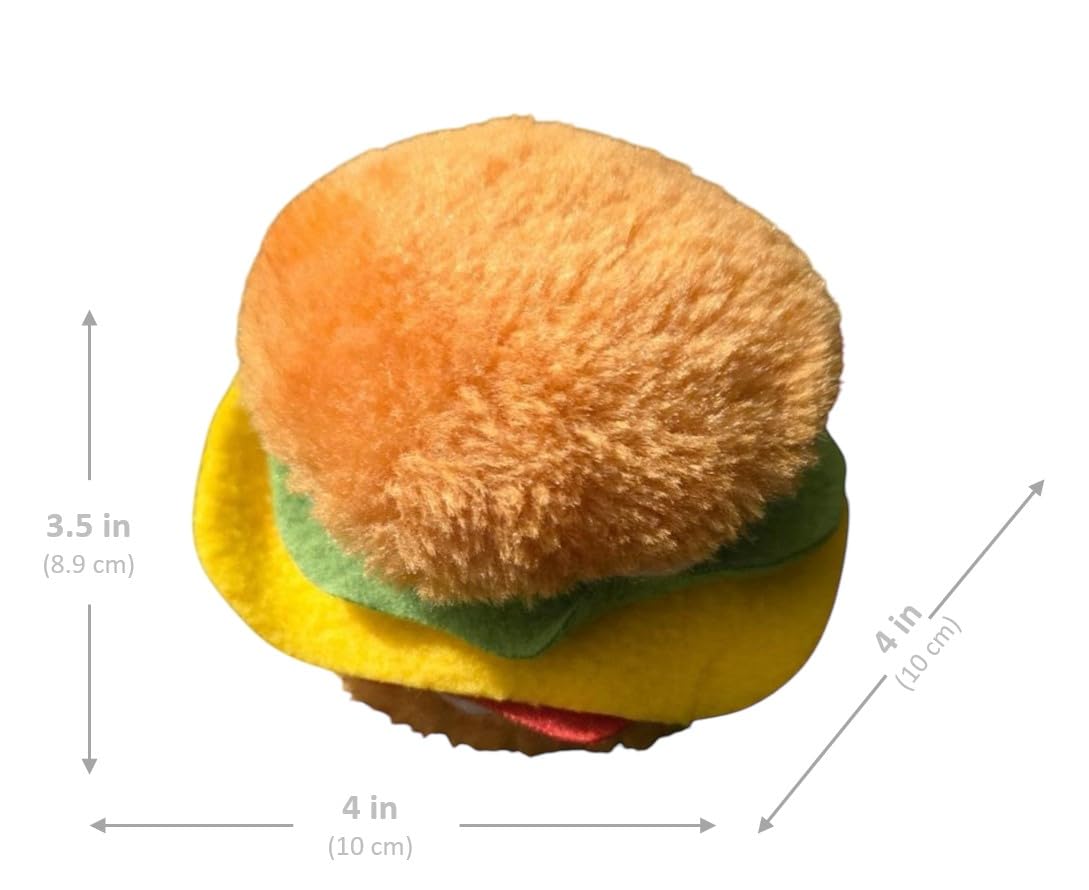 Hot Dog and Hamburger Plush Dog Chew Toy 2 Pack G94028