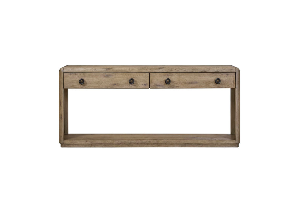 Oak Console Table with Drawers and Storage H966