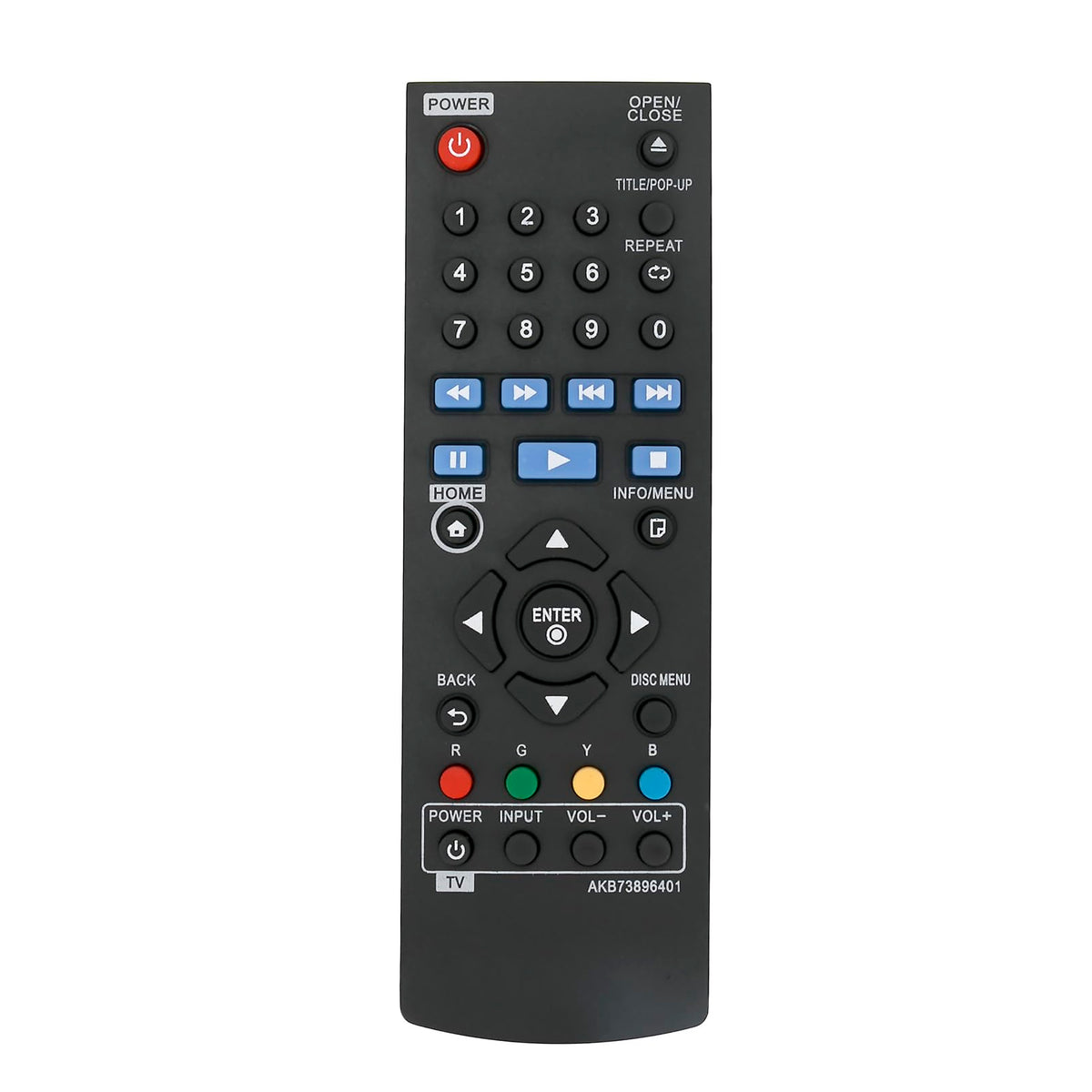 Replace Remote Control Compatible with Blu-ray Disc Player X422299