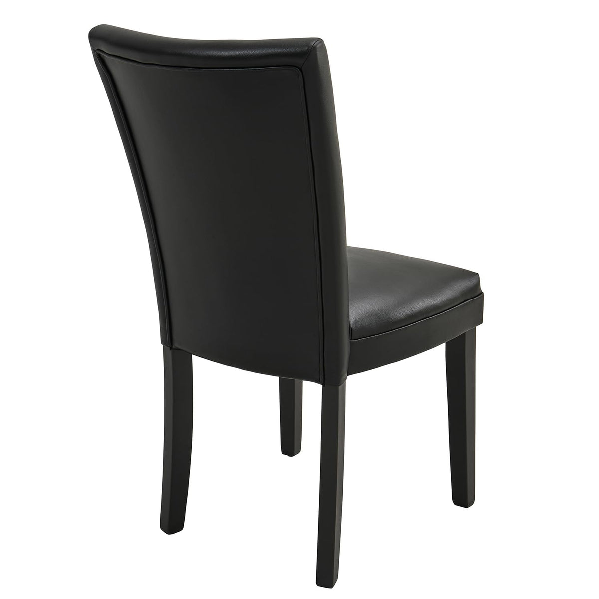 Set of 2 Black Faux Leather Dining Chairs G4663