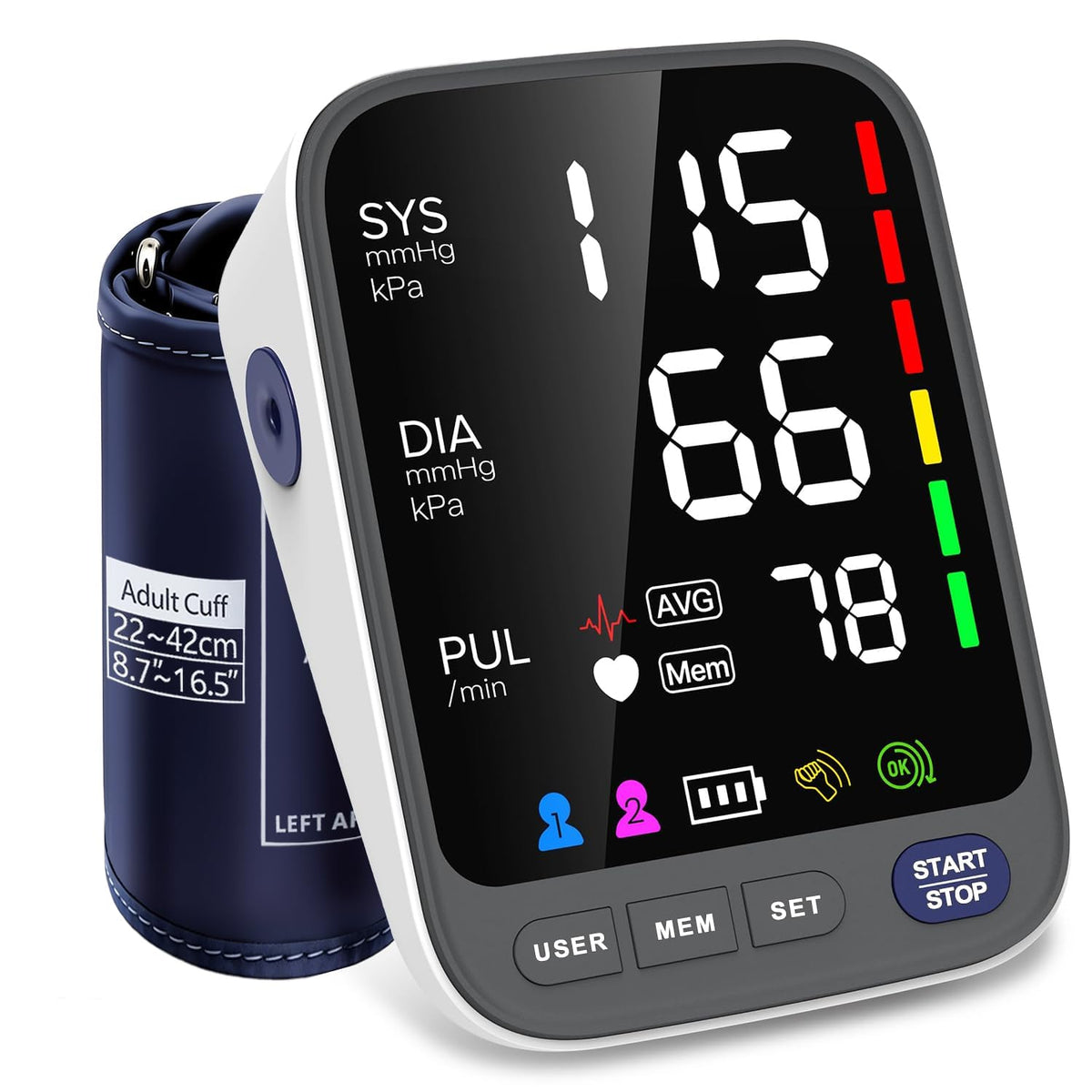 Blood Pressure Monitor Large Cuff White A555753