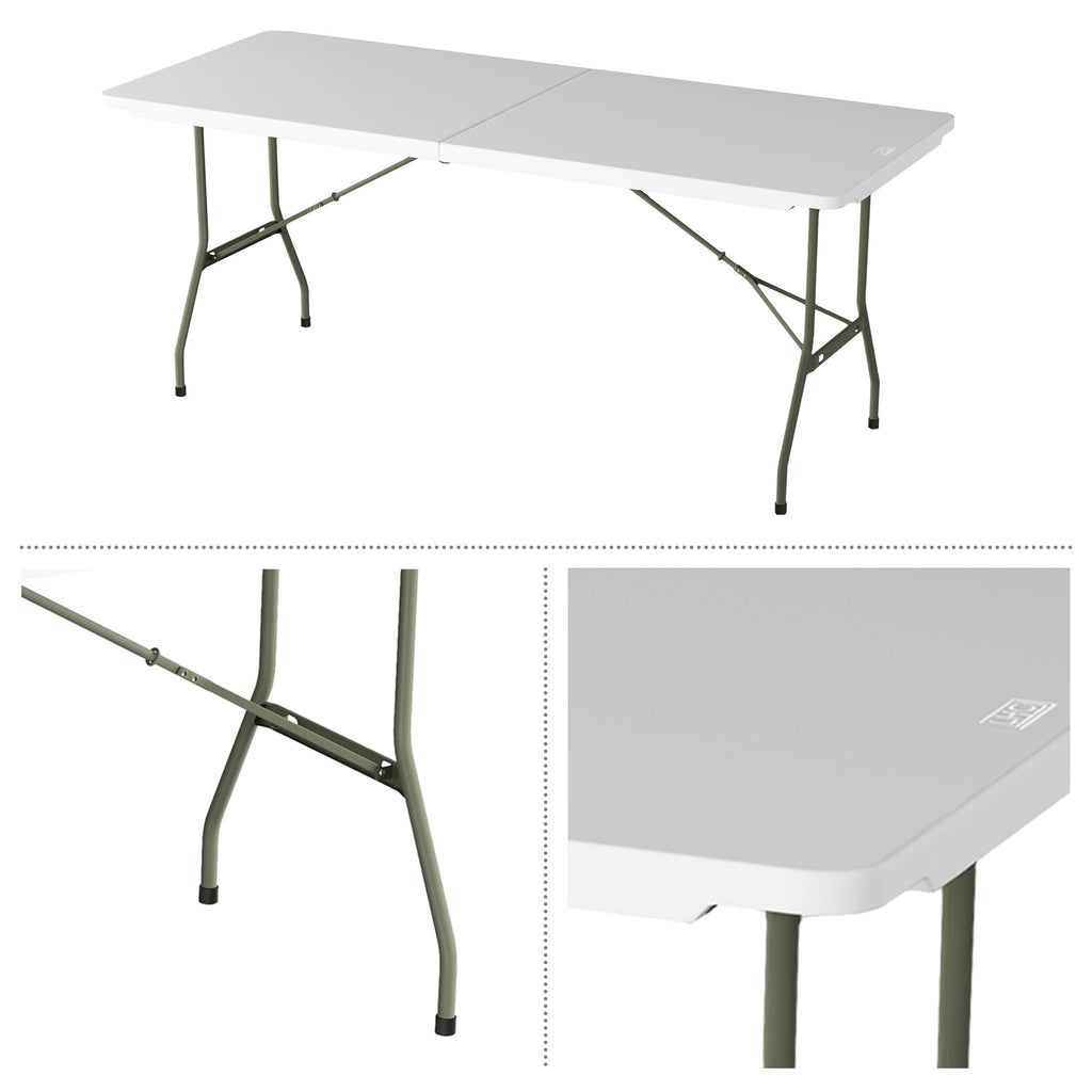 White 6ft Portable Folding Table M49079