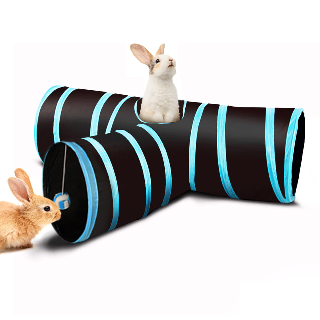 3-Way Ferret & Rabbit Tunnel with Peep Hole and Crinkle Ball E513