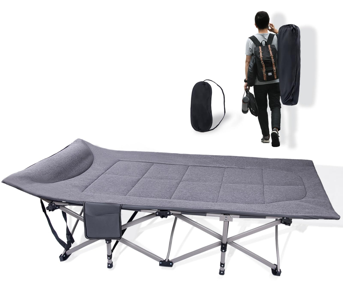 Folding Camping Cot with Carry Bag B2589