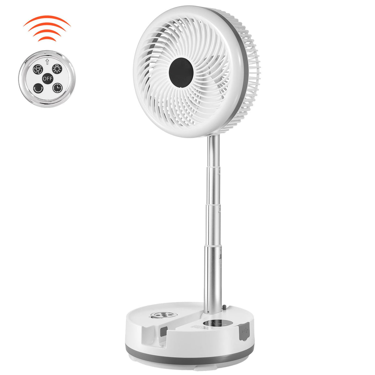 10 Inch Foldable Oscillating Fan, 9 Speeds 40000mAh Battery Portable Desk Fan A1954