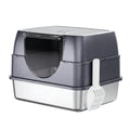 Enclosed Cat Litter Box with Stainless Steel Litter Tray B463