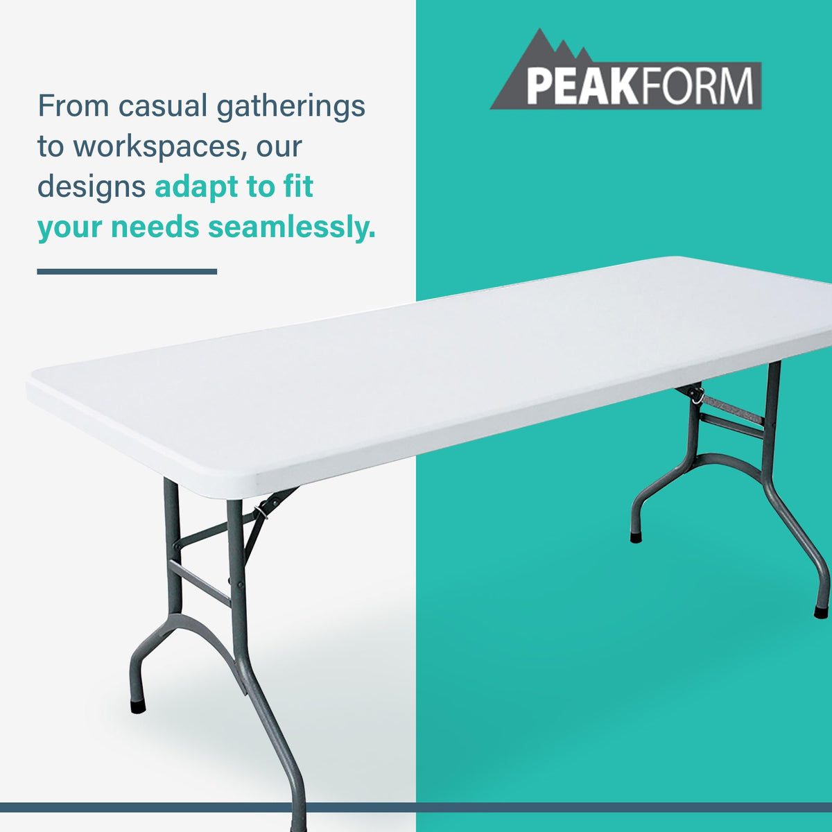 White 6 Foot Folding Multipurpose Table F814