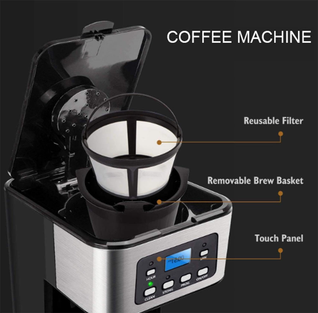 12 Cup Programmable Drip Coffee Maker with Glass Carafe G117