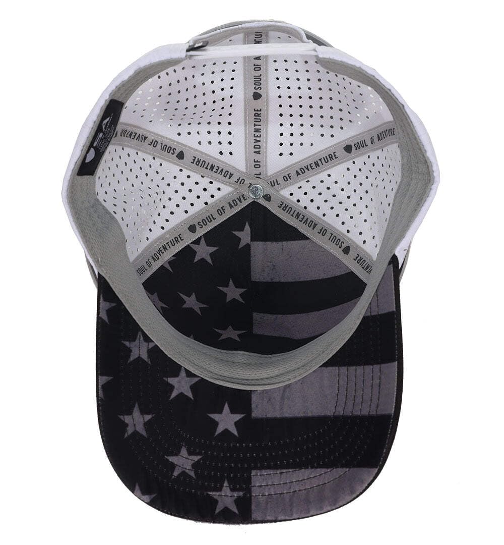 White/Black Trucker Hat B32249