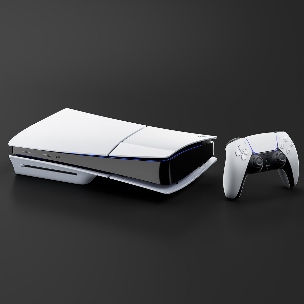 White 2TB SSD PlayStation 5 Slim Disc Gaming Console Bundle with Wireless Controller R482323