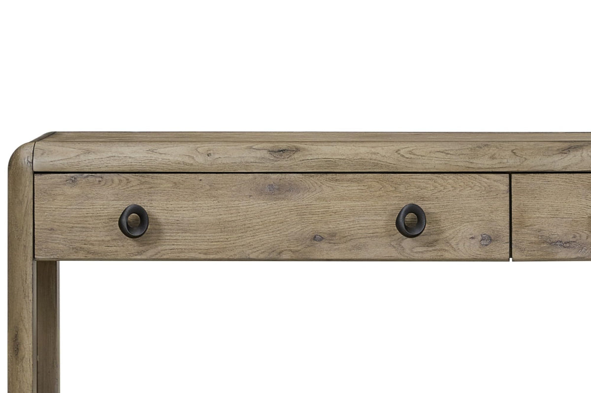 Oak Console Table with Drawers and Storage H966