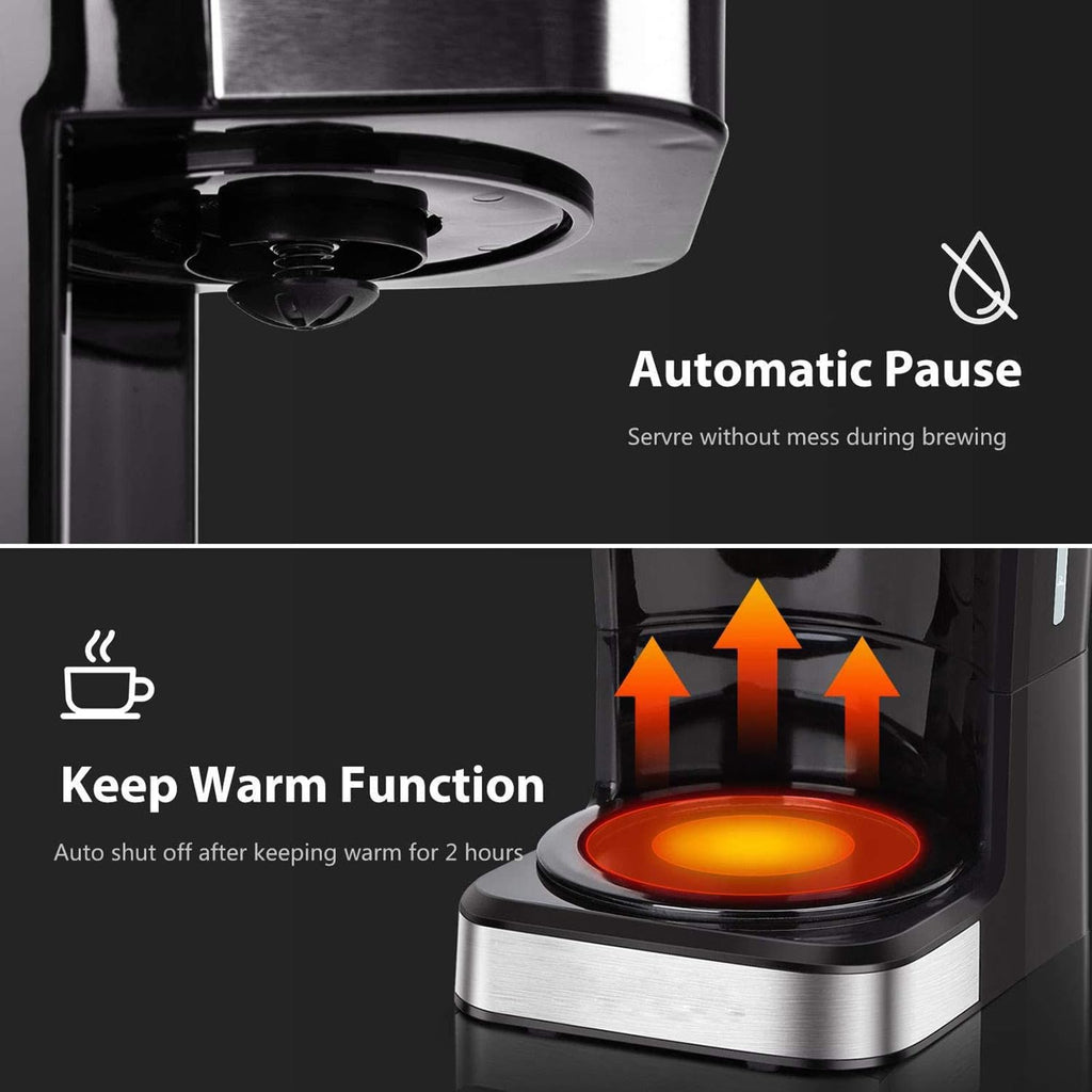 12 Cup Programmable Drip Coffee Maker with Glass Carafe G117