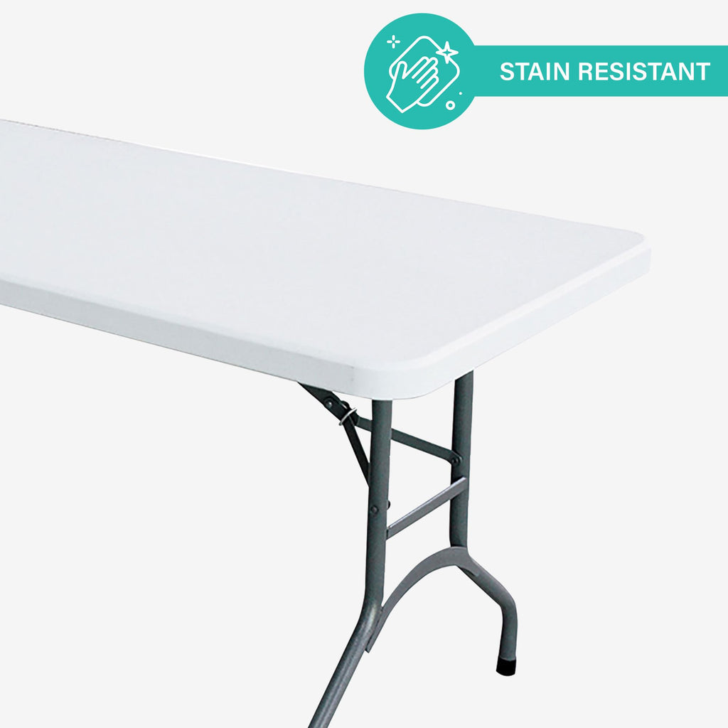 White 6 Foot Folding Multipurpose Table F814