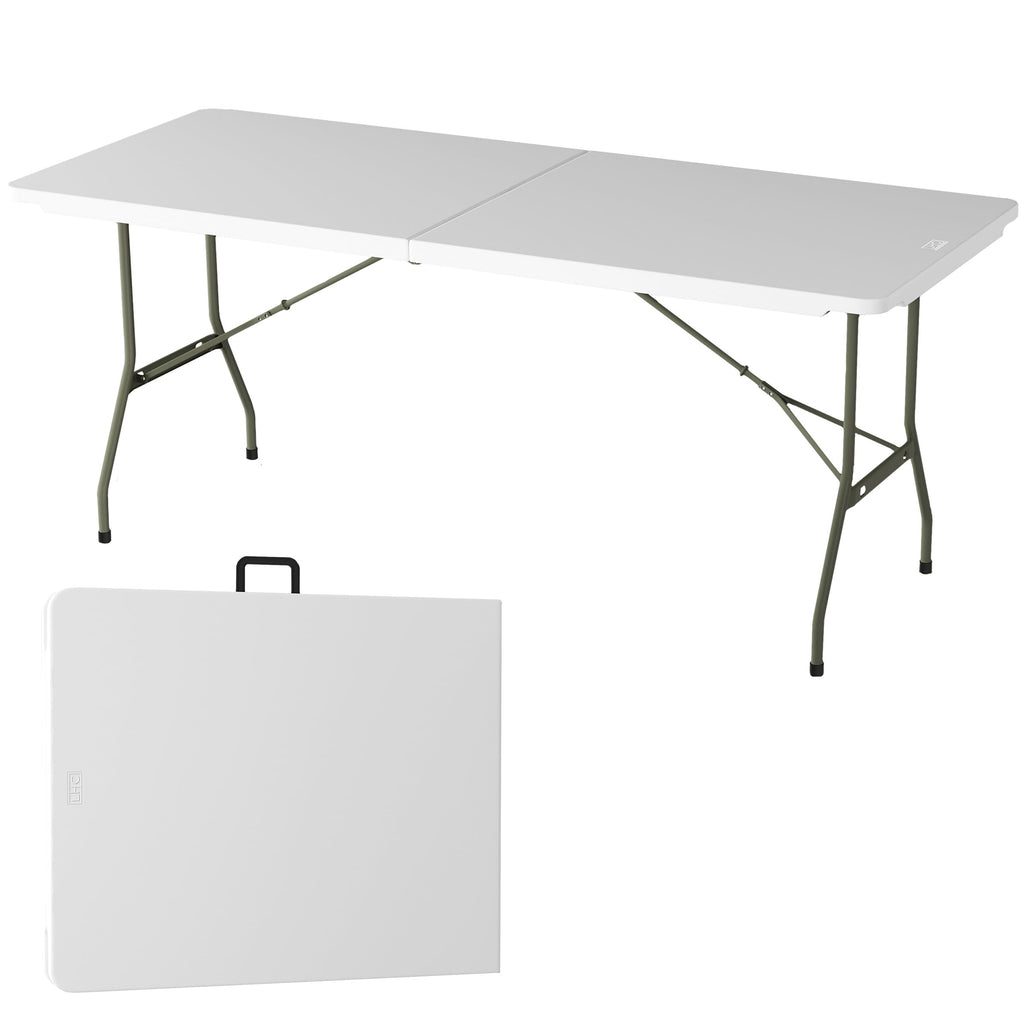 White 6ft Portable Folding Table M49079