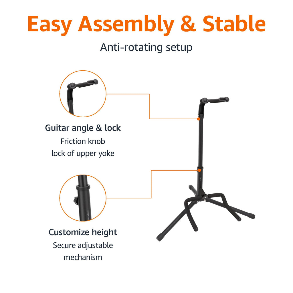 Black Height Adjustable Foldable Guitar Stand S896
