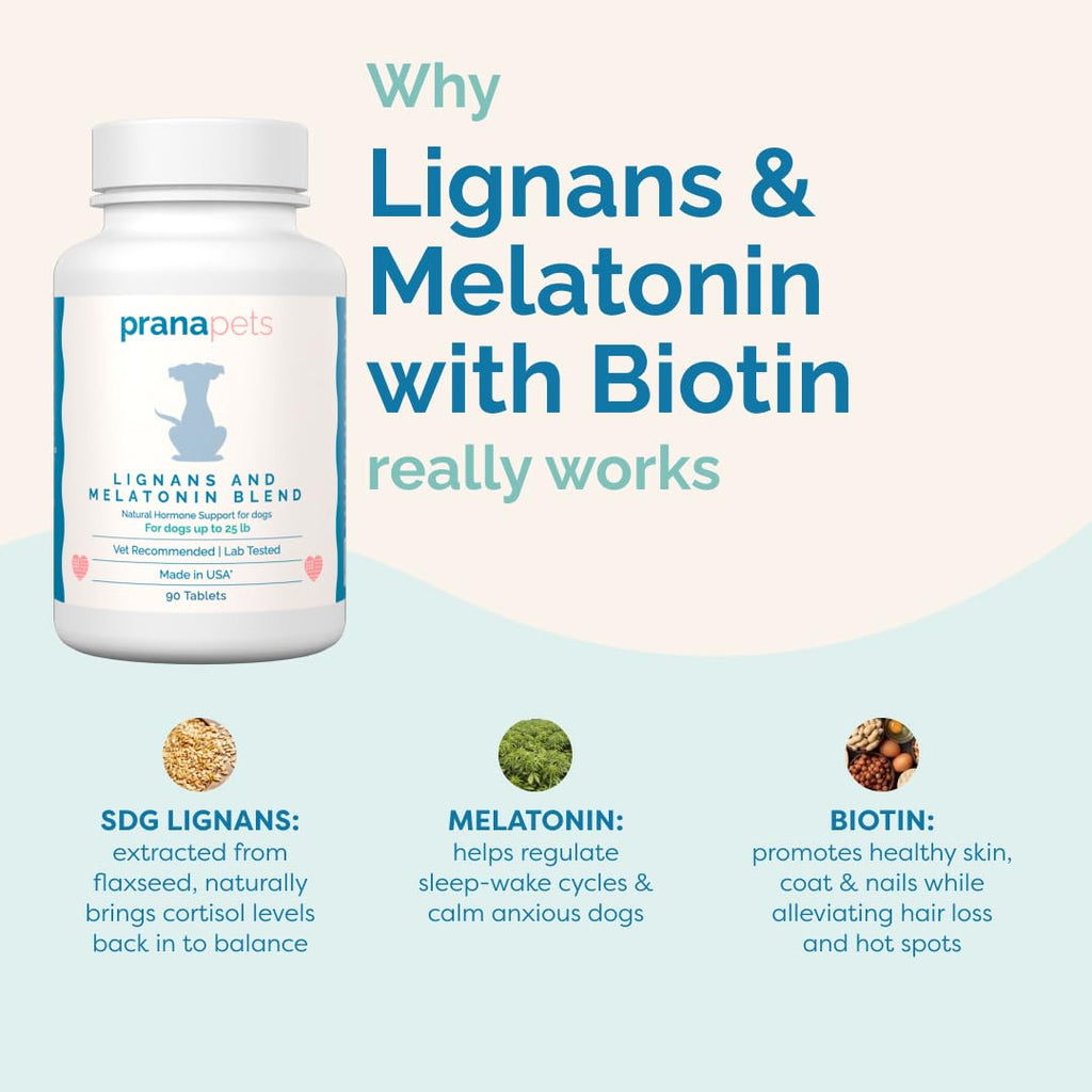 Lignans & Melatonin with Biotin Blend for Dogs Over 25 lb I86412