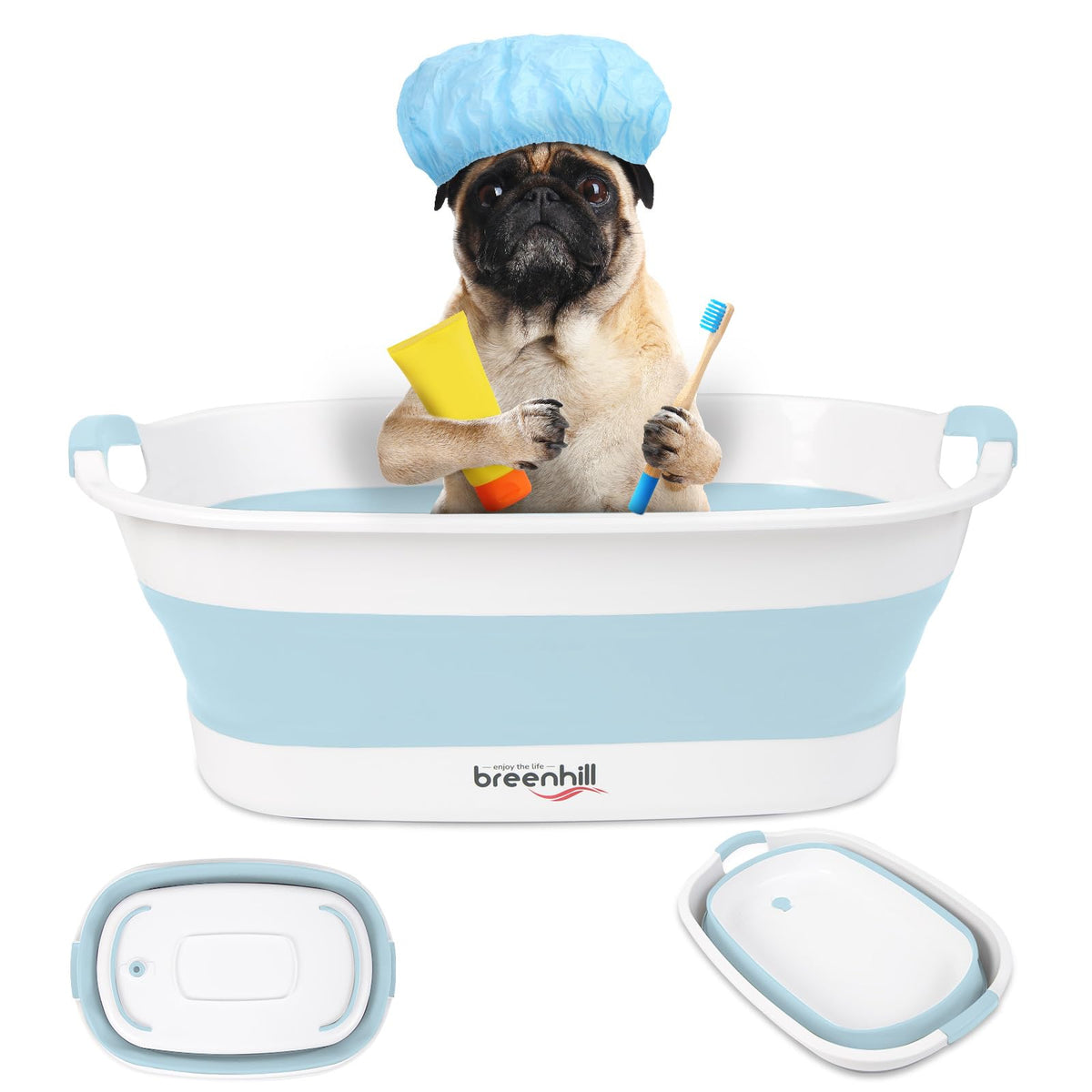 Collapsible Dog Bath Tub with Drain Plug N119