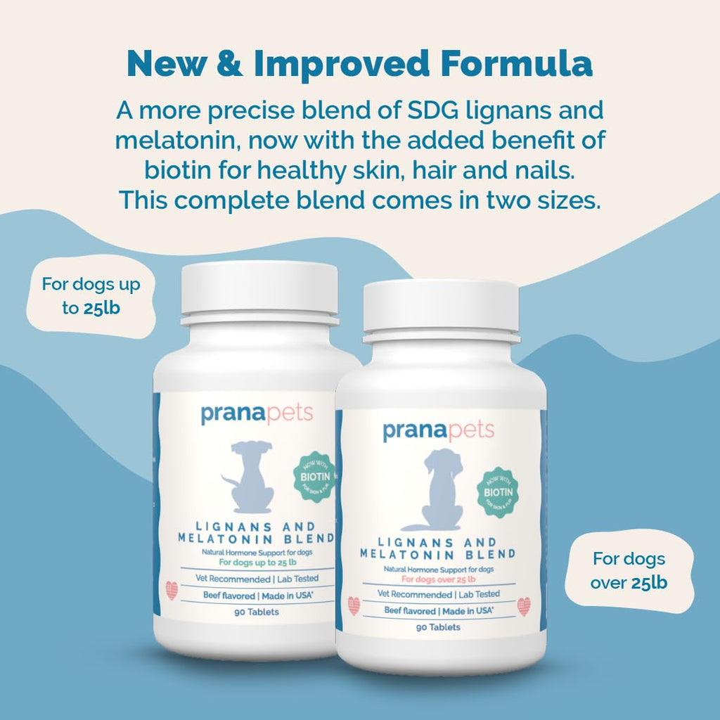 Lignans & Melatonin with Biotin Blend for Dogs Over 25 lb I86412
