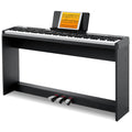 88 Keys Velocity-Sensitive Digital Piano with Stand and Triple Pedal P6649