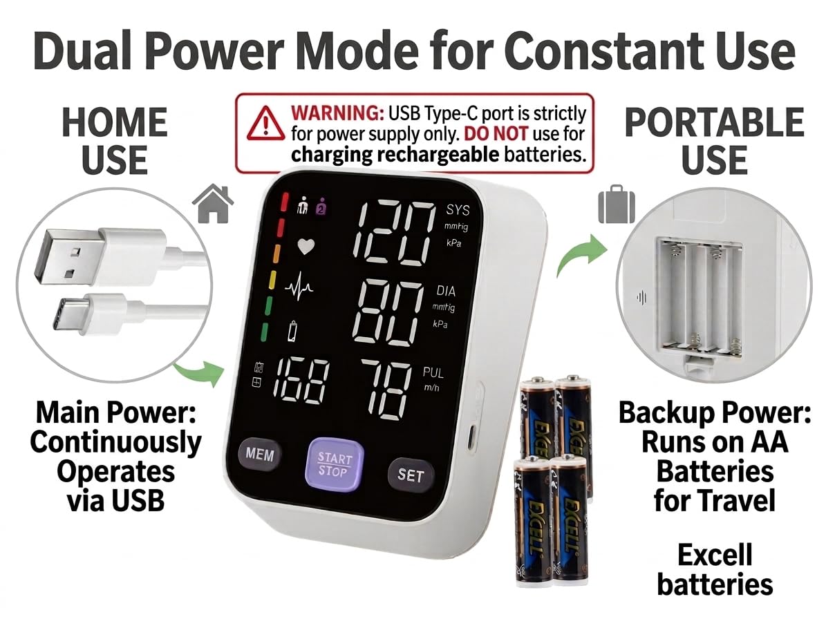 Upper Arm Blood Pressure Monitor with 21" XL Cuff F31004