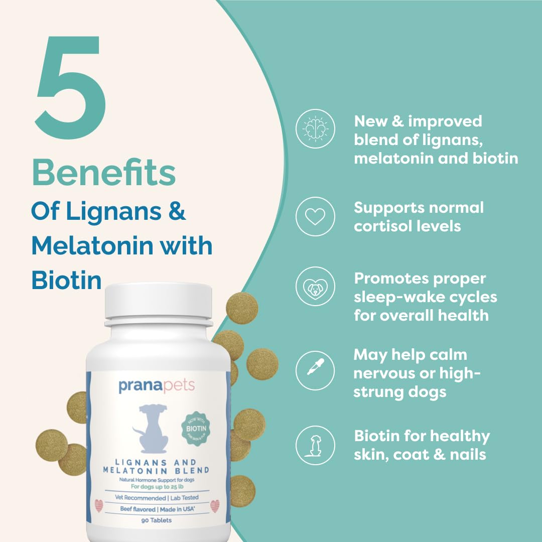 Lignans & Melatonin with Biotin Blend for Dogs Over 25 lb I86412