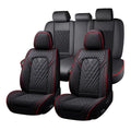 Toyota Tundra Seat Covers Nappa Leather 5 Seats Black Red Y889056
