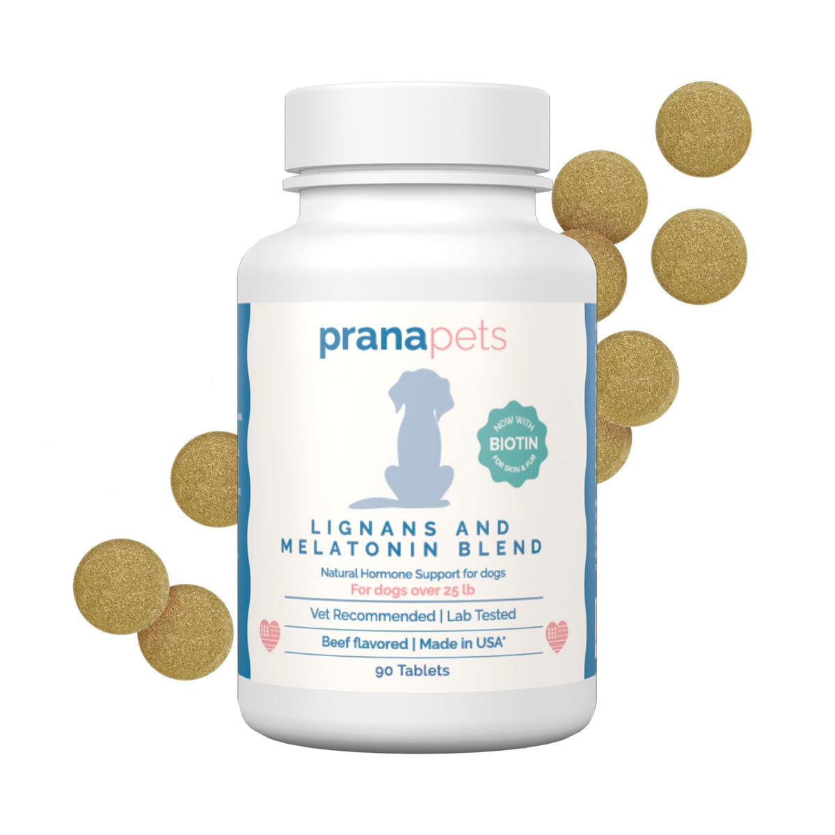 Lignans & Melatonin with Biotin Blend for Dogs Over 25 lb I86412