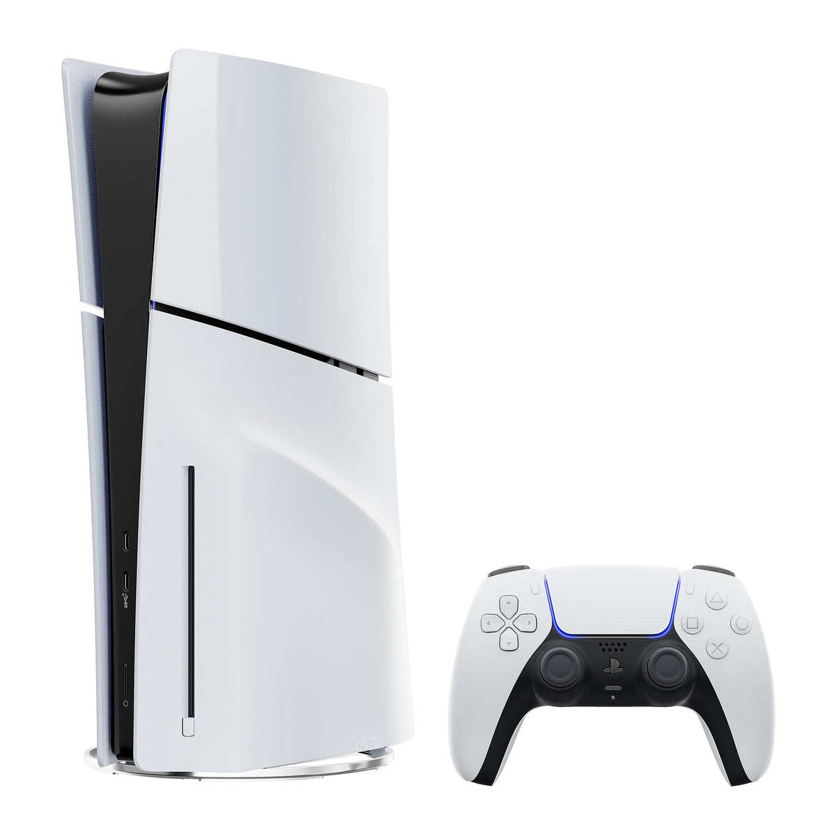 White 2TB SSD PlayStation 5 Slim Disc Gaming Console Bundle with Wireless Controller R482323