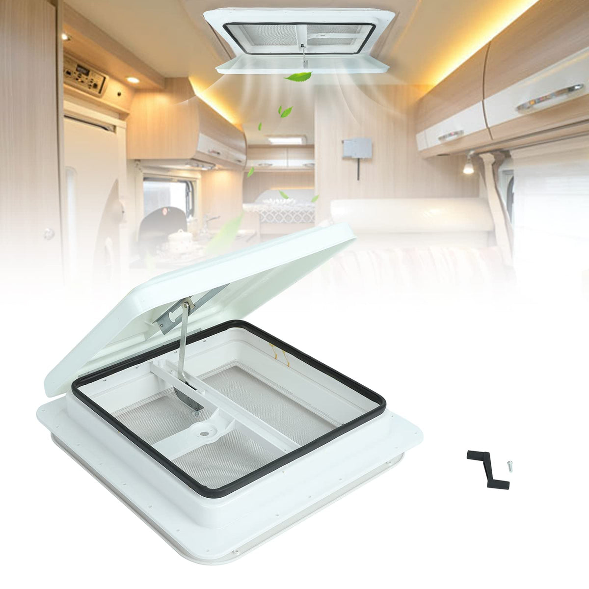 14" RV Roof Vent with White Lid I294