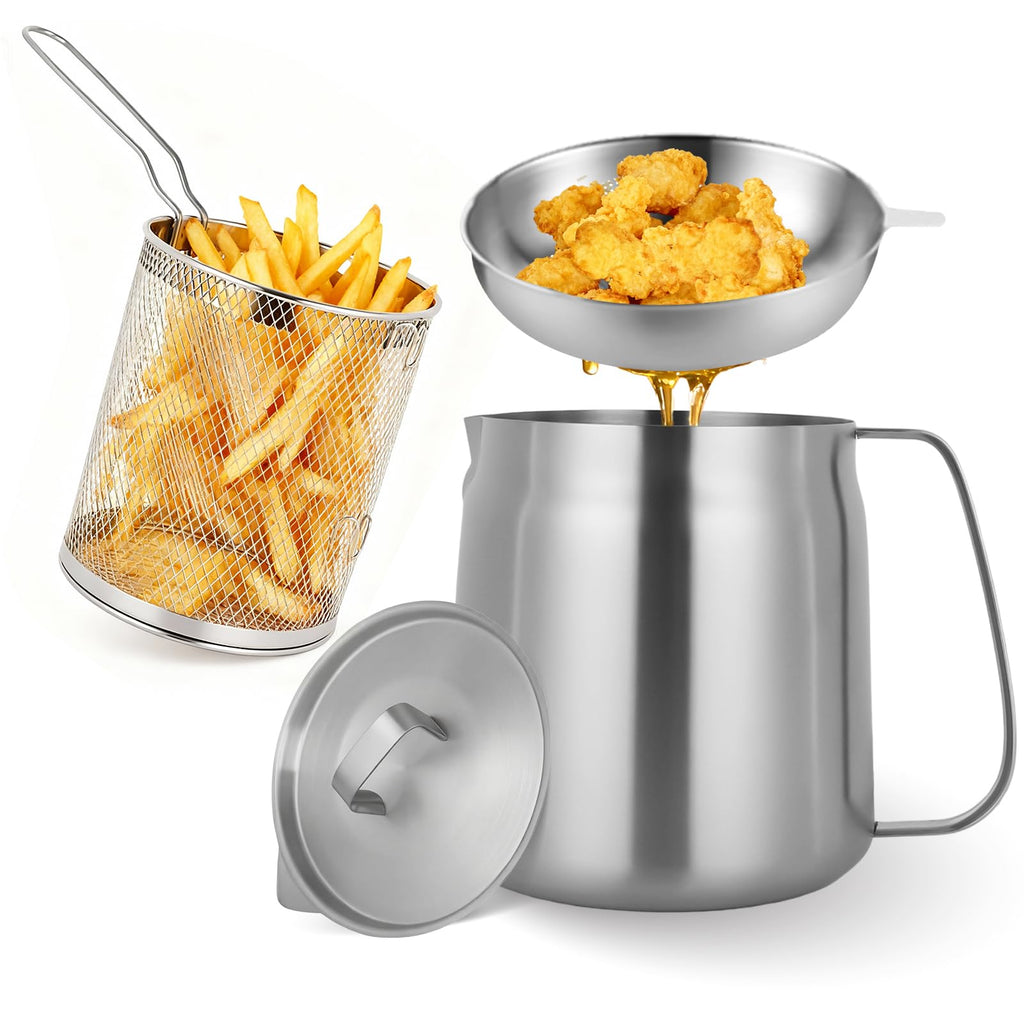 304 Stainless Steel Deep Fryer with Basket S306071
