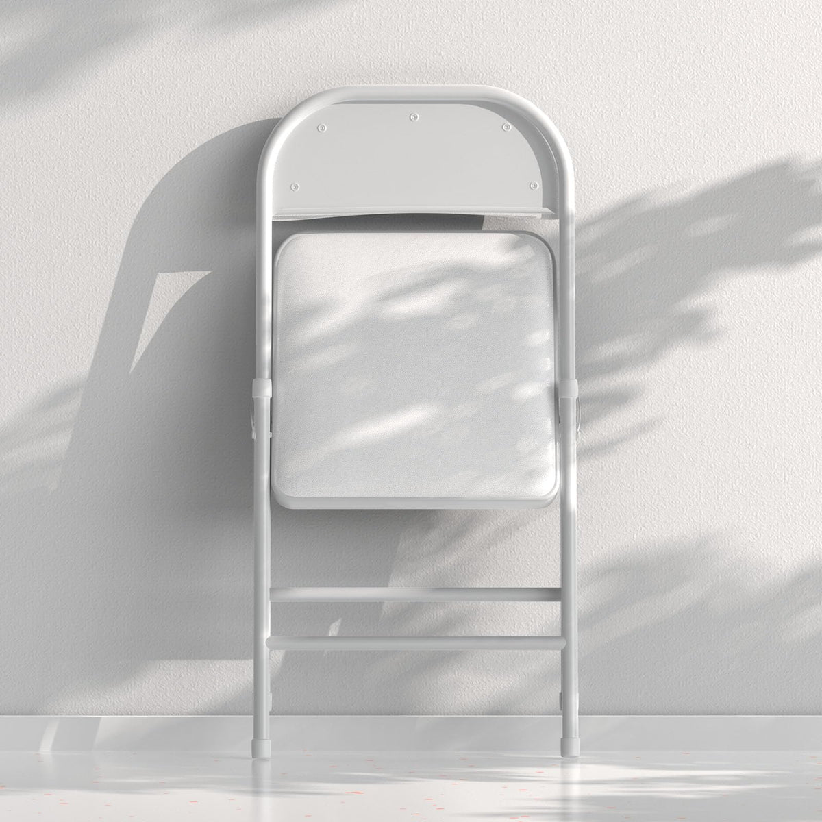 White Vinyl Padded Folding Chairs 4 Pack I326