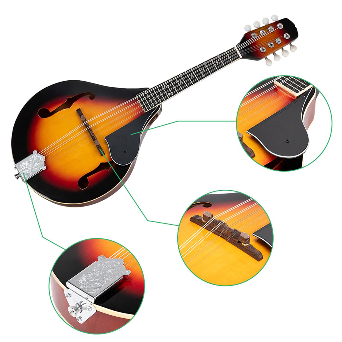 A Style Mandolin Musical Instrument with Guard Board Y115691