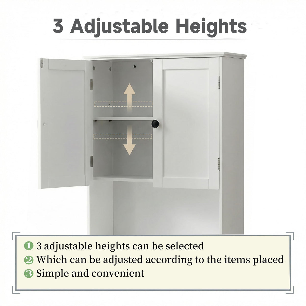 White 30" x 24" Wall Mounted Bathroom Cabinet with Adjustable Shelves Z1217