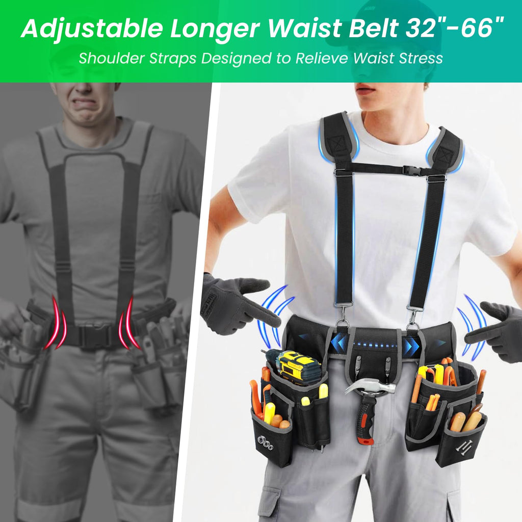 Heavy Duty Tool Belt With Suspenders F12310