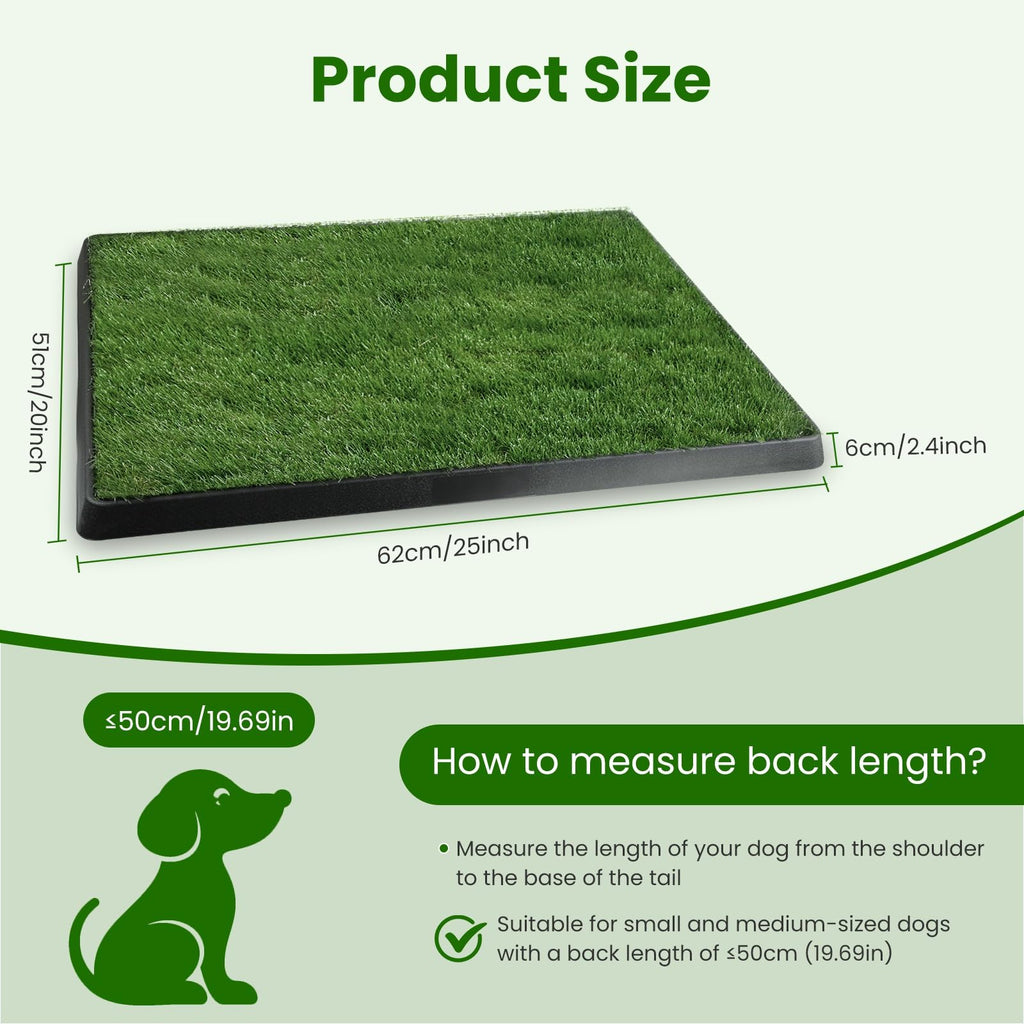 20 x 25 inches Washable Dog Grass Pee Pad with Tray H485