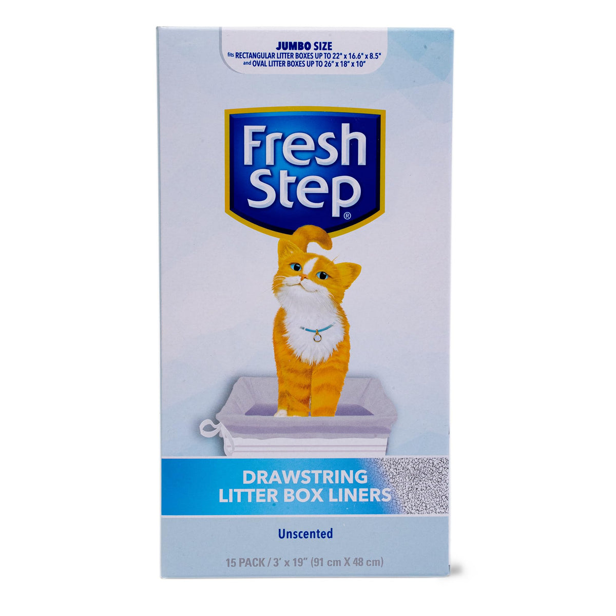 Unscented Drawstring Cat Litter Box Liners, 15 Ct Q38138