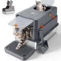 Stainless Steel Enclosed Cat Litter Box with Lid P852184