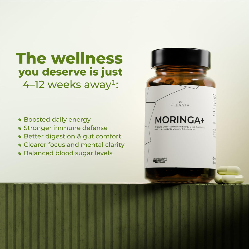 90 Capsules 1000mg Organic Moringa Leaf Powder Capsules Q313320
