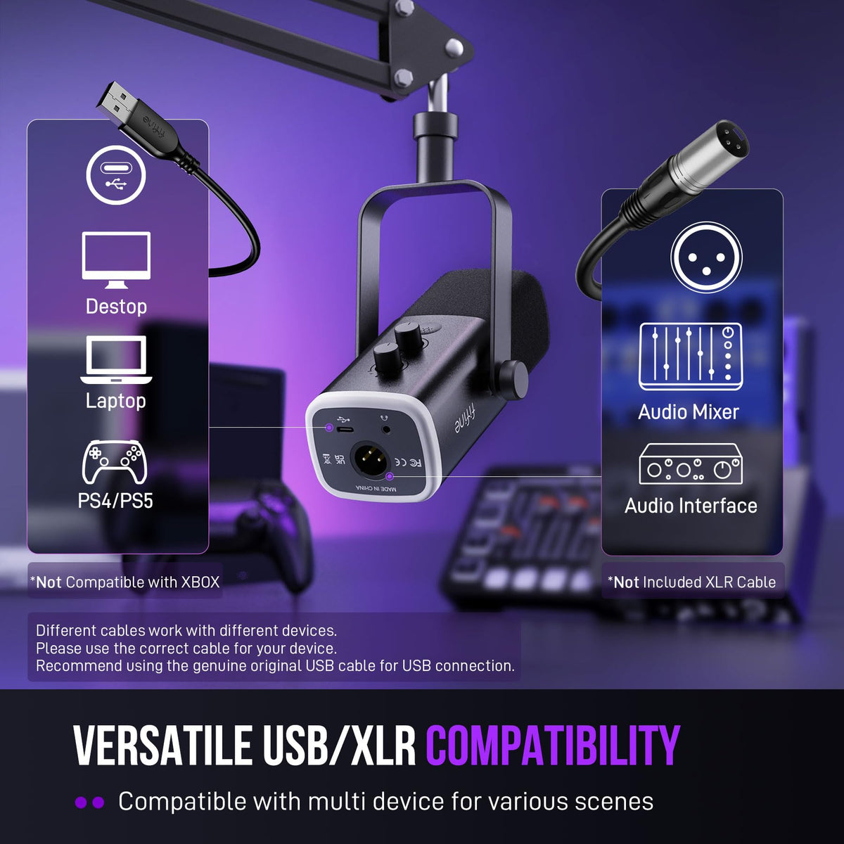Dynamic XLR/USB Gaming Microphone Set I343