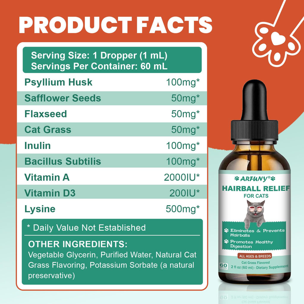 Hairball Treatment for Cats 120ML D60949