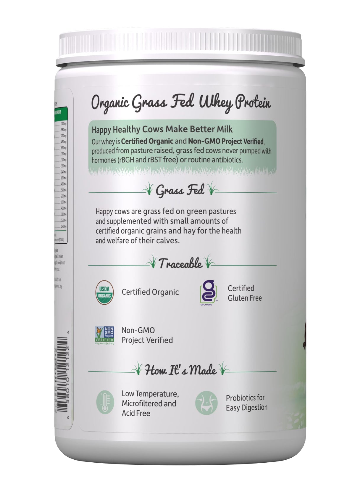 Organic Whey Protein Chocolate Grass Fed Protein Powder T2329